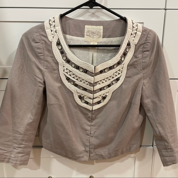BOGO! Anthropologie Cidra cropped embellished jacket - Picture 3 of 6